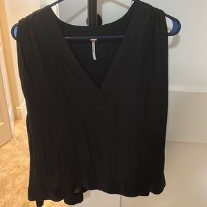Black flowy top